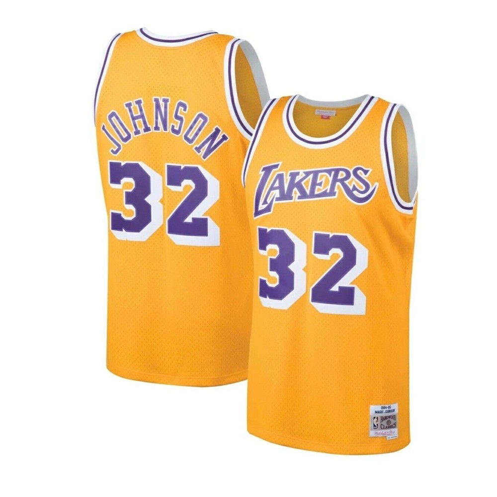 Mitchell & Ness Authentic NBA Lakers Magic Johnson 1984-85 Mens Swingman Jersey